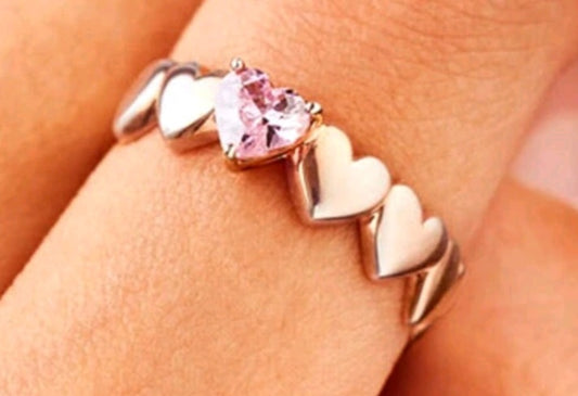 Rose gold heart ring