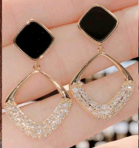 Black rhinestone square