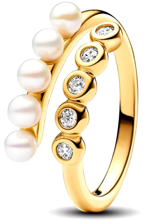 Fresh cultured pearl ring