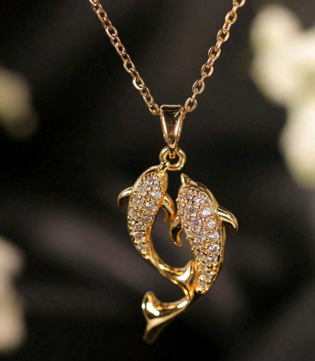 18k dolphin necklace